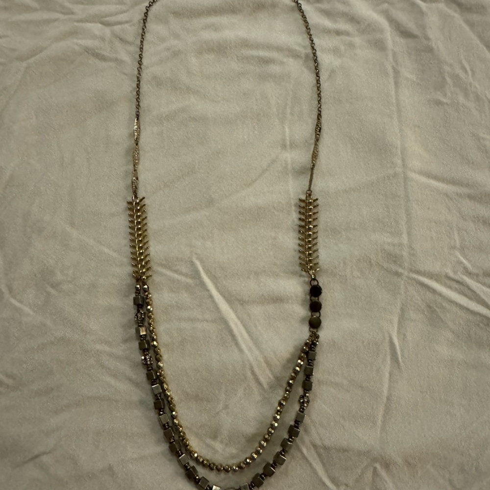 Gold Multi-Strand Arrow Accent Women's Necklace